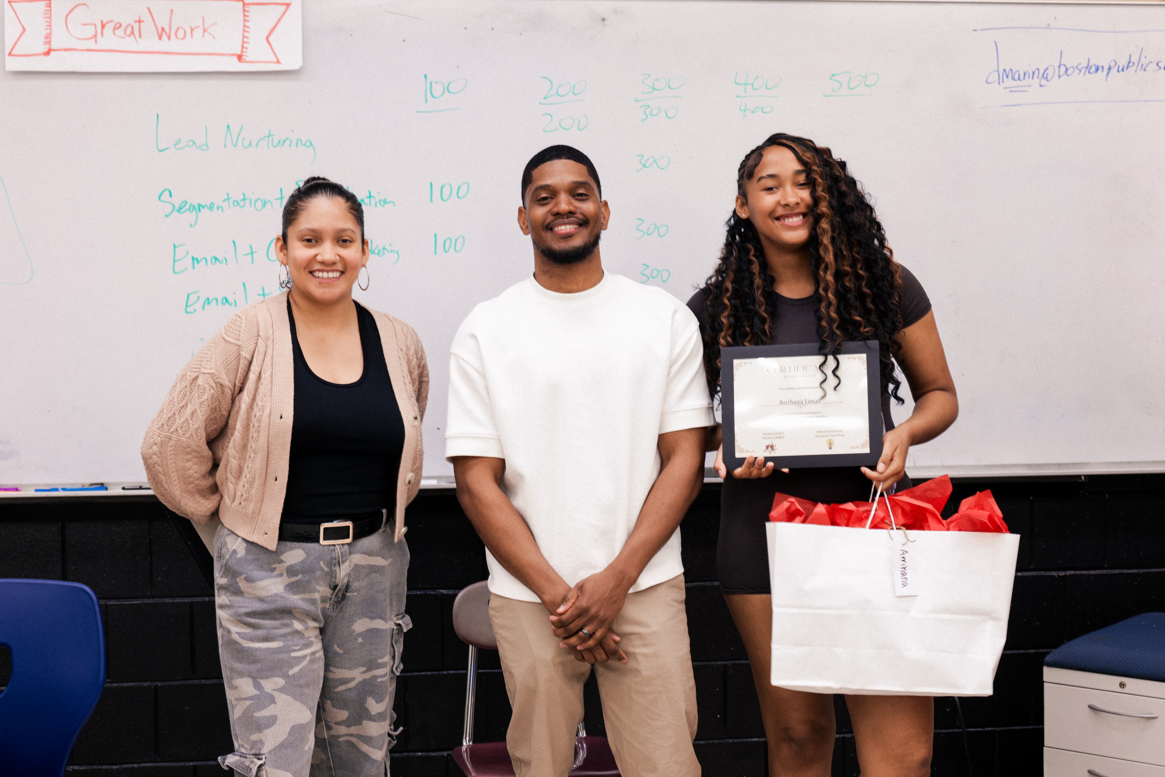 REBELS students gathered during an impact program session